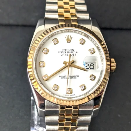 White Diamond Dial DateJust 36mm side