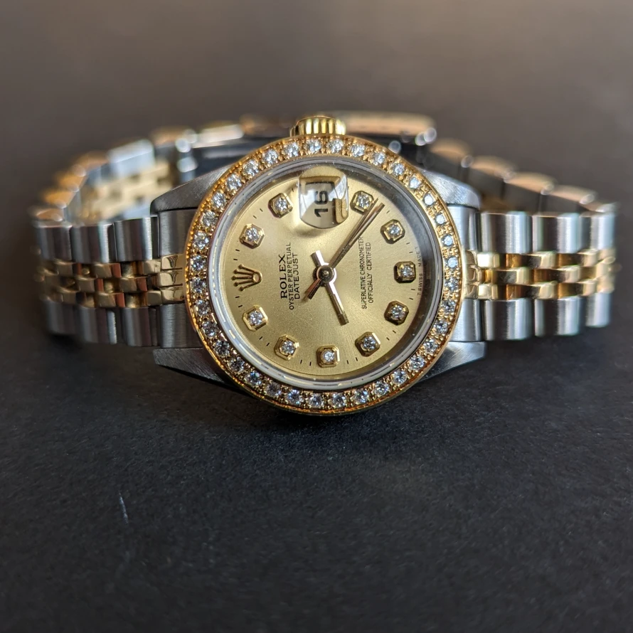 26mm DateJust Diamond Bezel and Dial crown