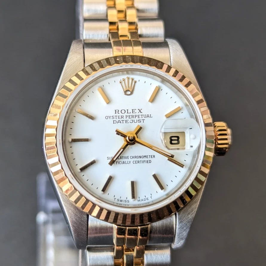 White Rolex datejust 26mm dial