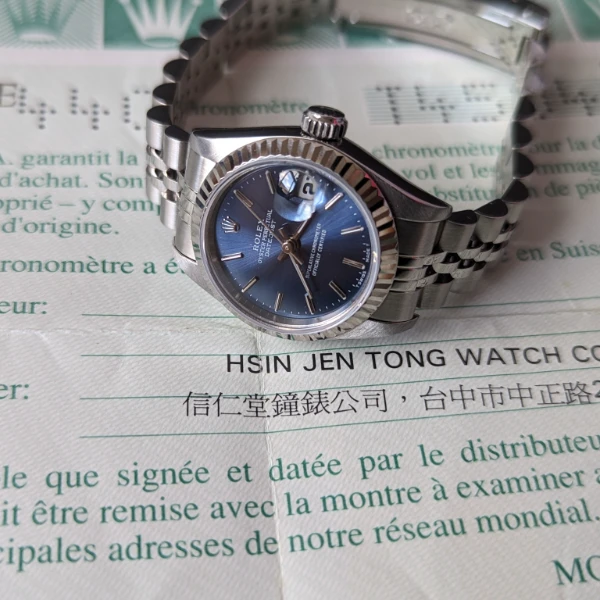 Rolex Blue Dial DateJust 26mm bracelet
