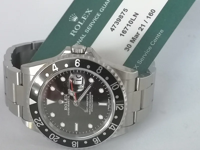 Rolex GMT-Master-II ref. 16710LN, black - crown and case