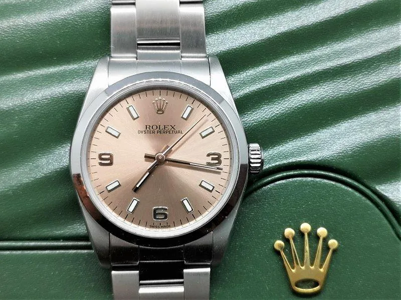 Rolex Oyster Perpetual 31mm ref. 77080, salmon pink arabic dial - additional view