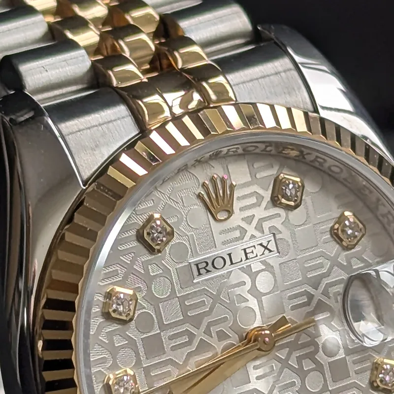 ROLEX DATEJUST 36MM ref. 116233, original silver jubilee diamond dial - additional view