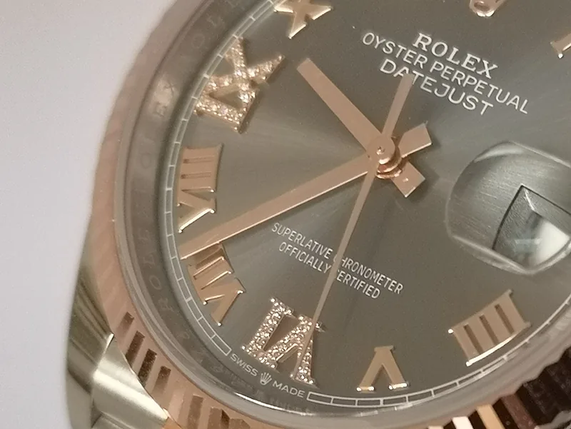 ROLEX DATEJUST 36MM ref. 126231, rhodium diamond dial - side profile