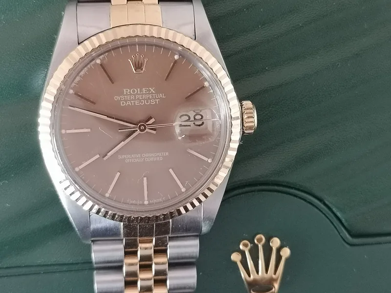 Rolex DateJust 36mm ref. 16013, brown with gold baton - additional view