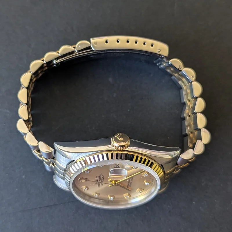Rolex DateJust 36mm ref. 16233, champagne with original diamond dial - bracelet