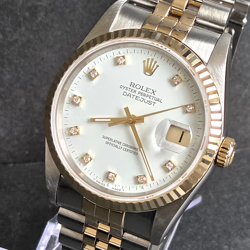 Rolex DateJust 36mm ref. 16233, white with big diamonds - additional view