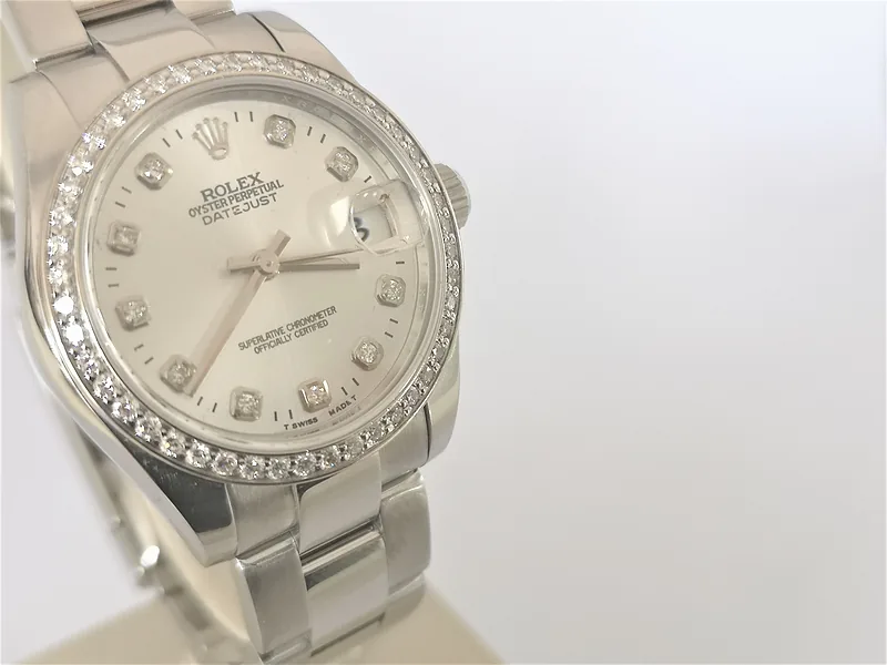 Rolex DateJust 31mm ref. 178240, aftermarket diamond dot dial - front view