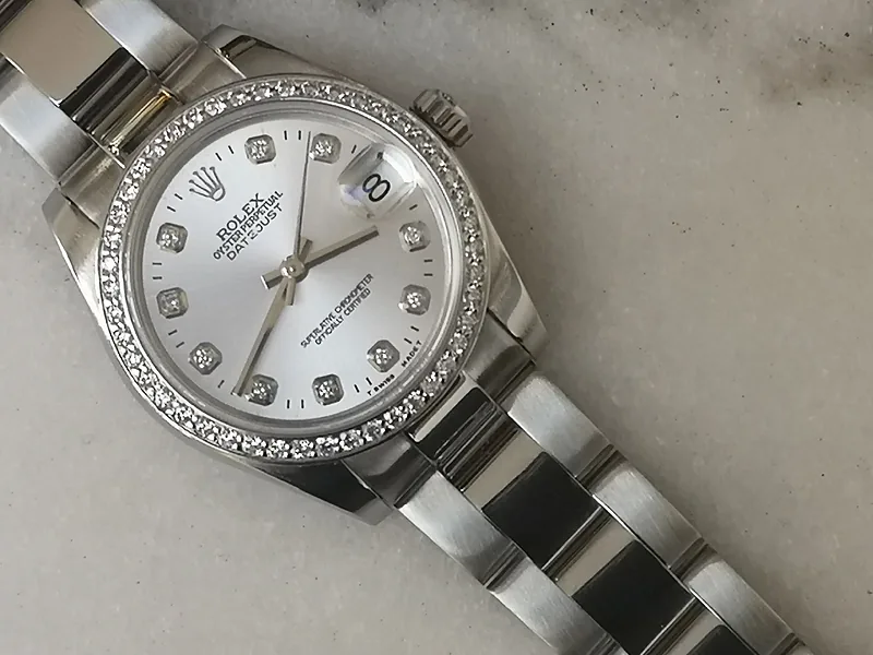 Rolex DateJust 31mm ref. 178240, aftermarket diamond dot dial - additional view