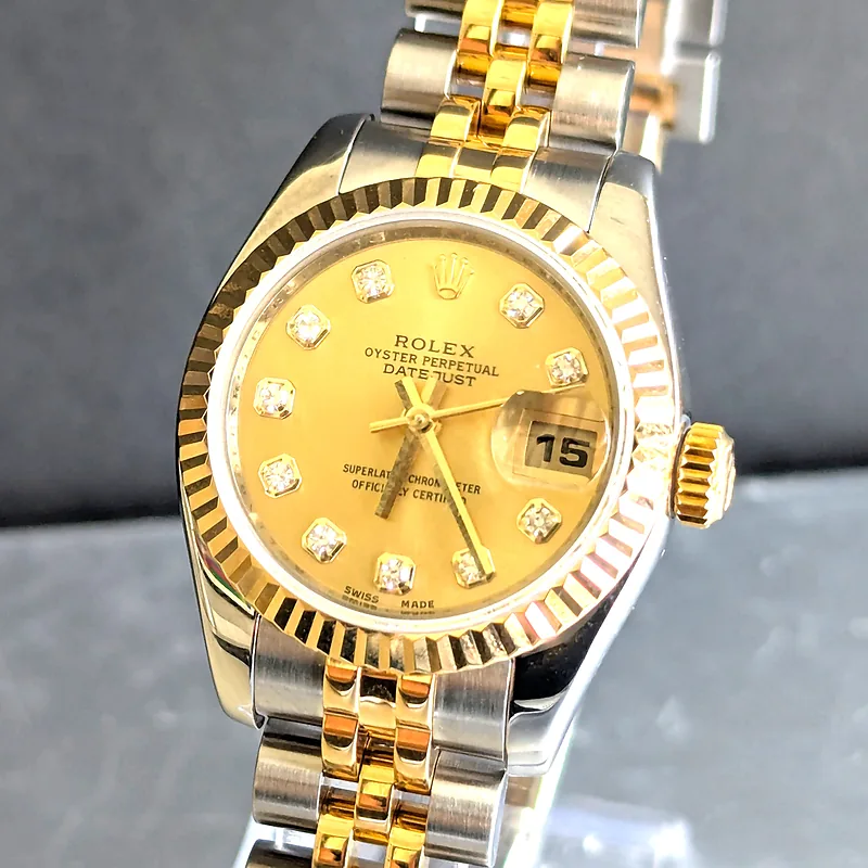 Rolex DateJust 26mm ref. 179173, original diamond dot dial - bracelet