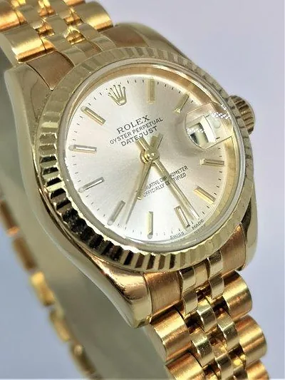 Pre-owned Rolex DateJust 26mm ref. 179178 2002, Sunburst with gold batons