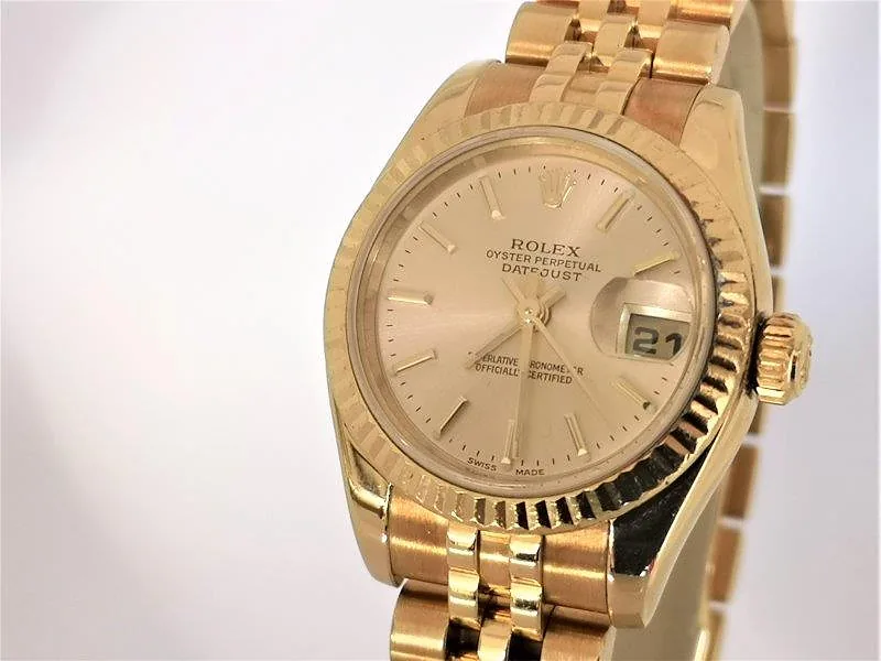Rolex DateJust 26mm ref. 179178, sunburst with gold batons - side profile