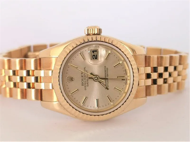 Rolex DateJust 26mm ref. 179178, sunburst with gold batons - crown and case