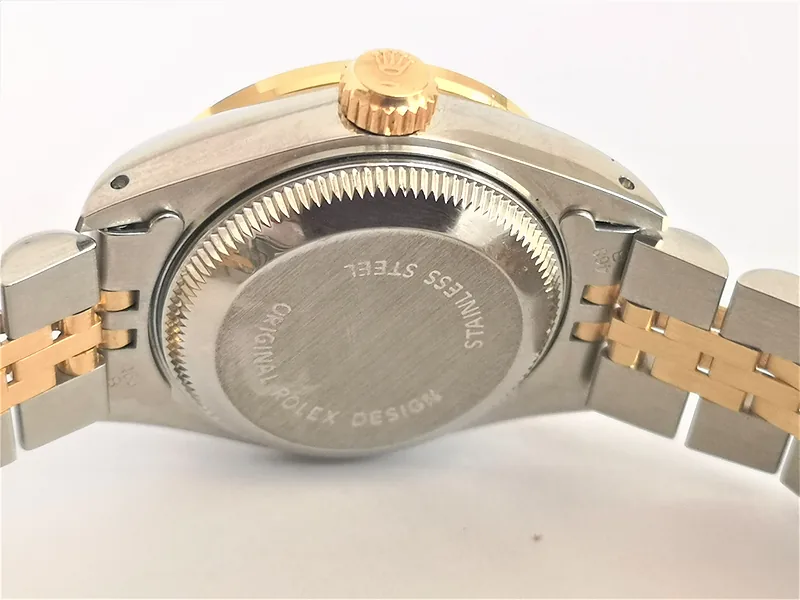 Rolex DateJust 26mm ref. 69173, custom mother of pearl with diamond dots - clasp