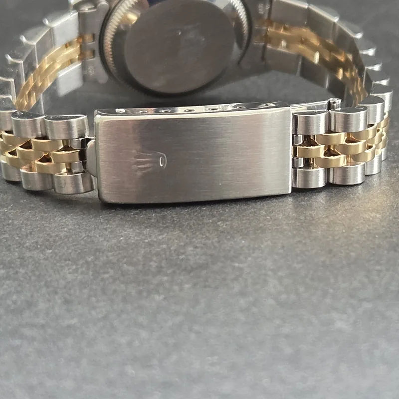 Rolex DateJust 26mm ref. 69173, factory champagne small diamond dot dial - clasp