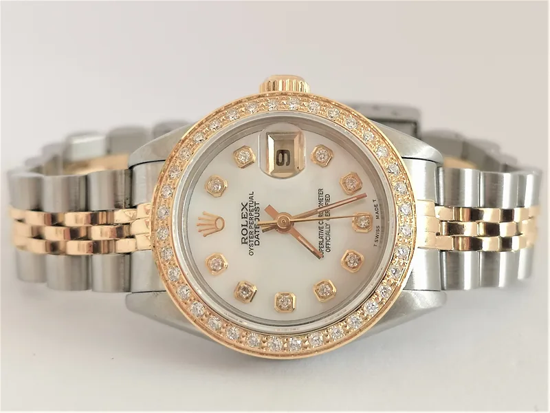 Rolex DateJust 26mm ref. 69173, custom mother of pearl with diamond dots - additional view