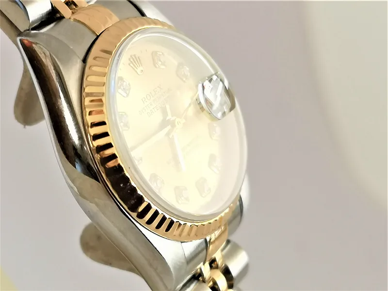 Rolex DateJust 26mm ref. 69173, original diamond dot dial - side profile