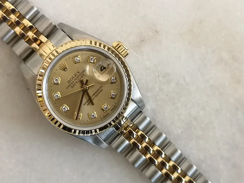Rolex DateJust 26mm ref. 69173, original diamond dot dial - front view