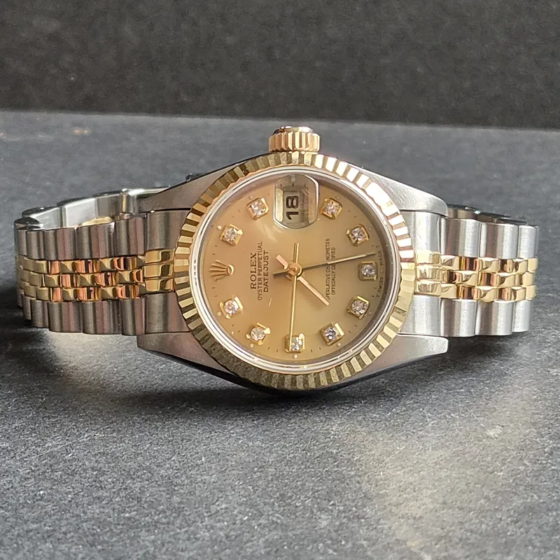 Rolex DateJust 26mm ref. 69173, original big diamond dial - front view