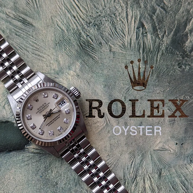 Rolex DateJust 26mm ref. 69174, original factory diamond dial - bracelet