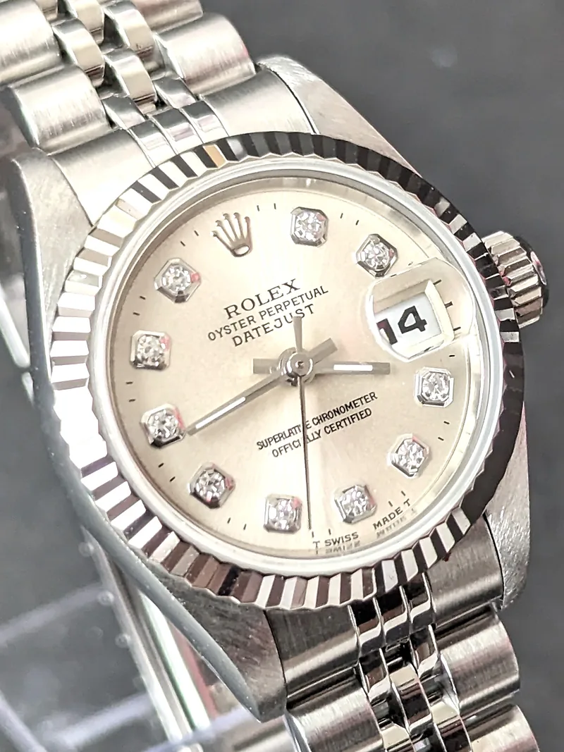 Pre-owned Rolex DateJust 26mm ref. 69174 1994, Original Factory Diamond Dial
