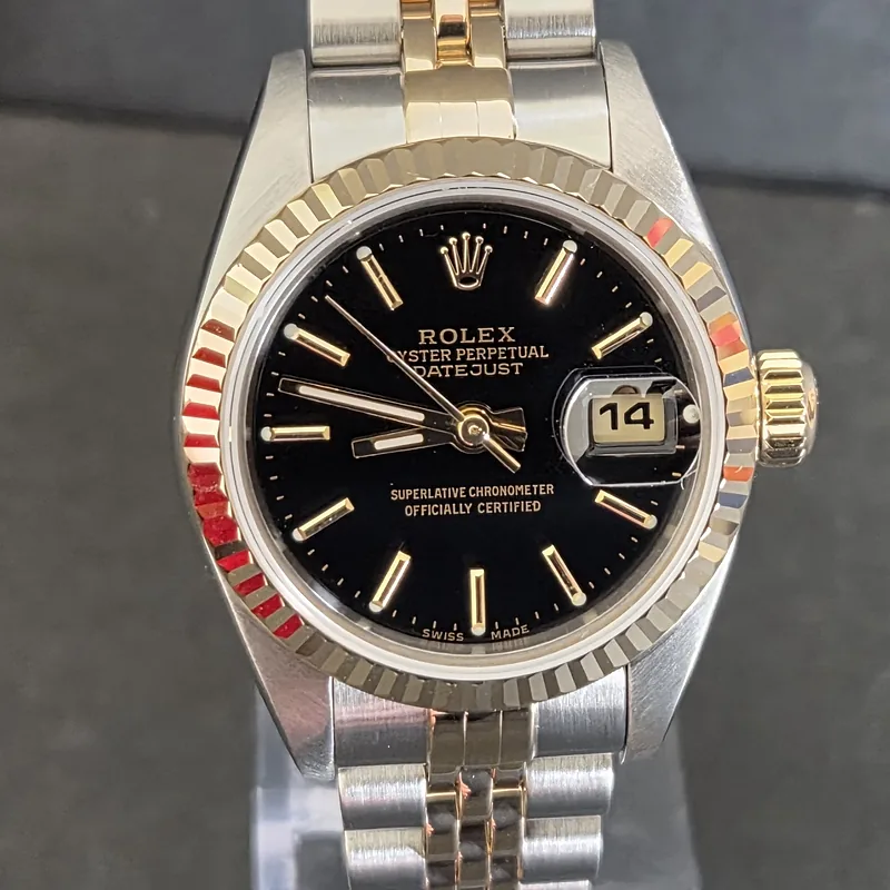 Rolex DateJust 26mm ref. 79173, black with gold batons - additional view