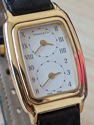 Pre-owned Tiffany Dual-Time ref. L203, White