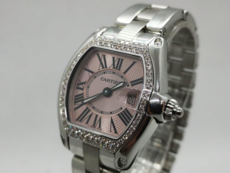 Cartier brilliance with pink dial and diamond bezel  crown