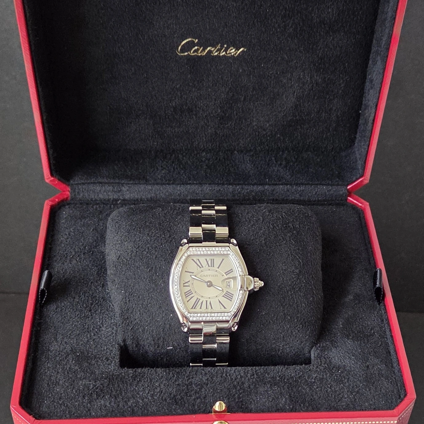 Cartier Roadster with Diamonds side