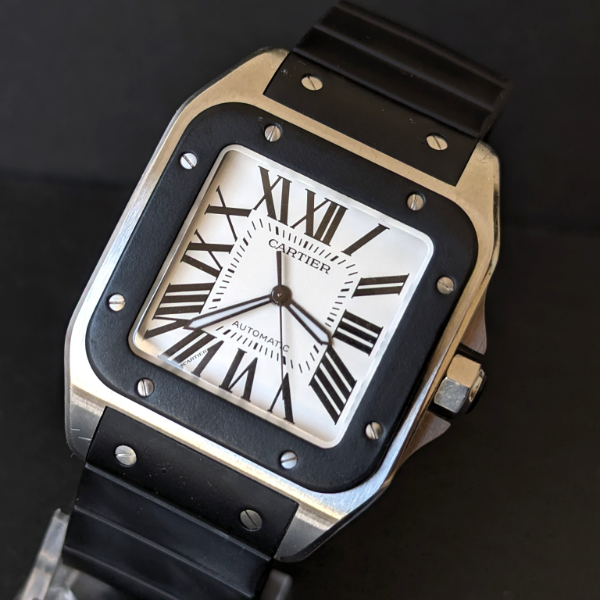 Men's Santos De Cartier Black Watch