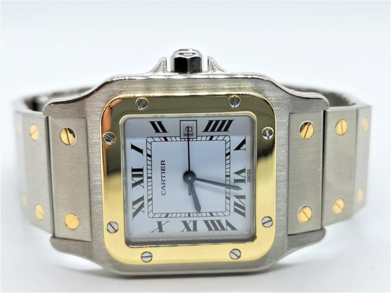 Steel and Gold Santos de Cartier side