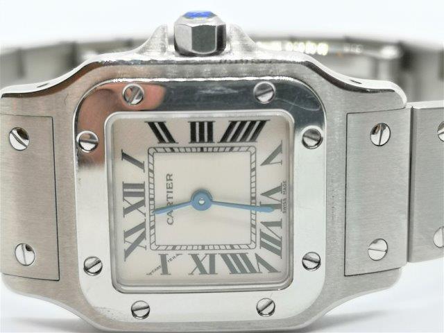 Steel Cartier Santos Galbee crown