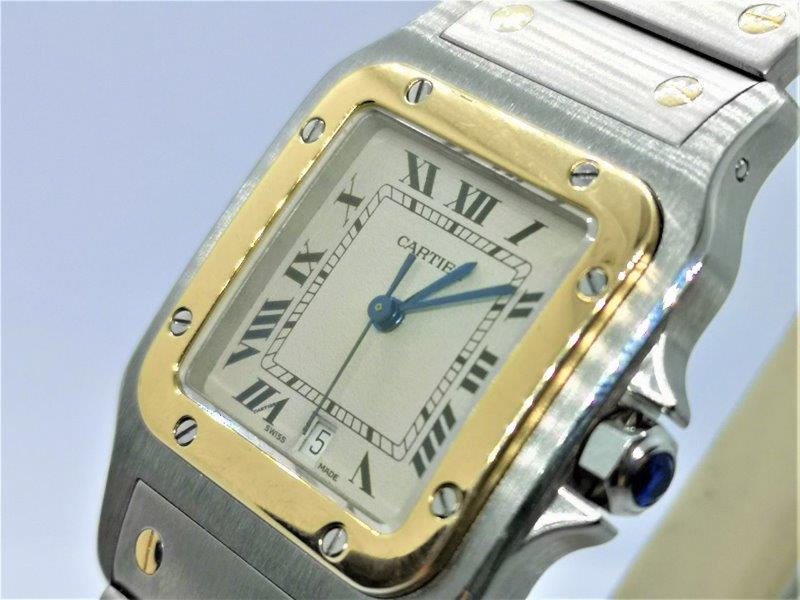 Steel Santos Galbee in Steel and Gold dial