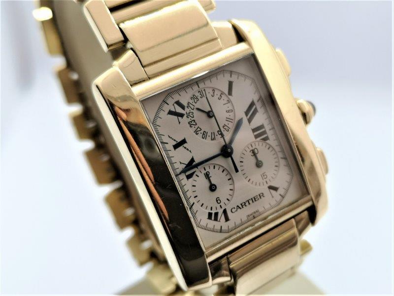 Cartier Tank Francaise in 18ct Gold front