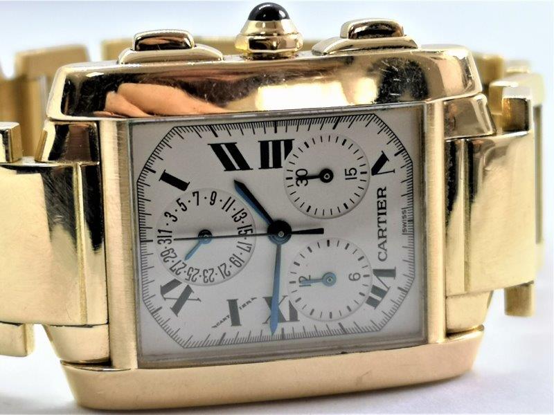 Cartier Tank Francaise in 18ct Gold crown