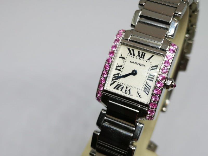 Cartier Tank Francaise-just perfect in pink! front