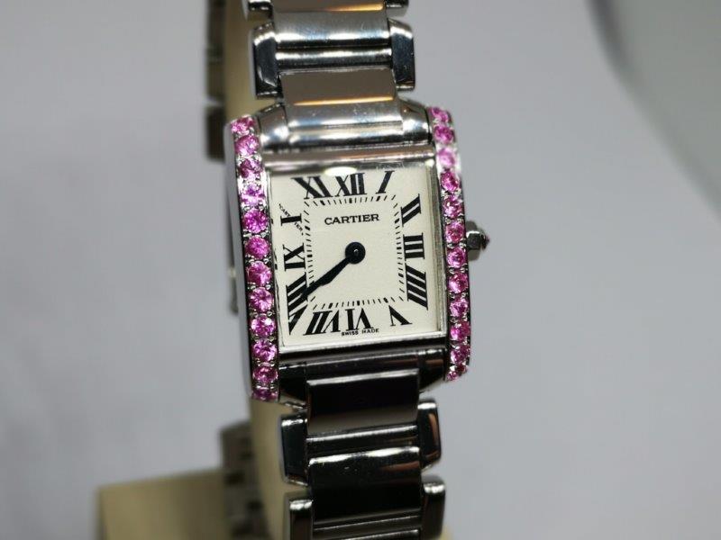 Cartier Tank Francaise-just perfect in pink! dial