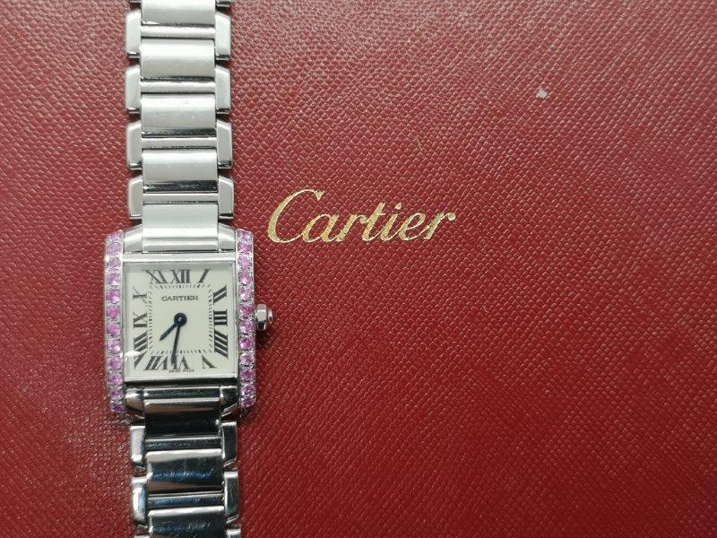 Cartier Tank Francaise-just perfect in pink! side