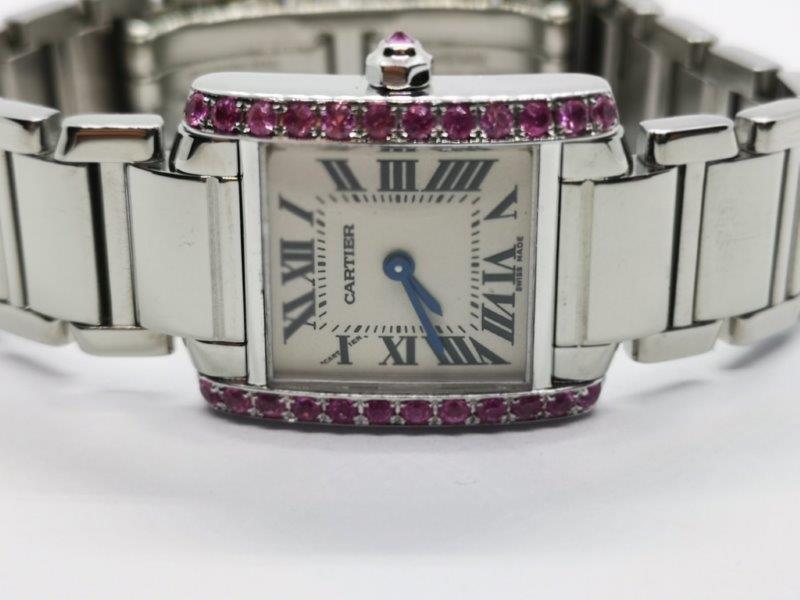 Cartier Tank Francaise-just perfect in pink! bracelet