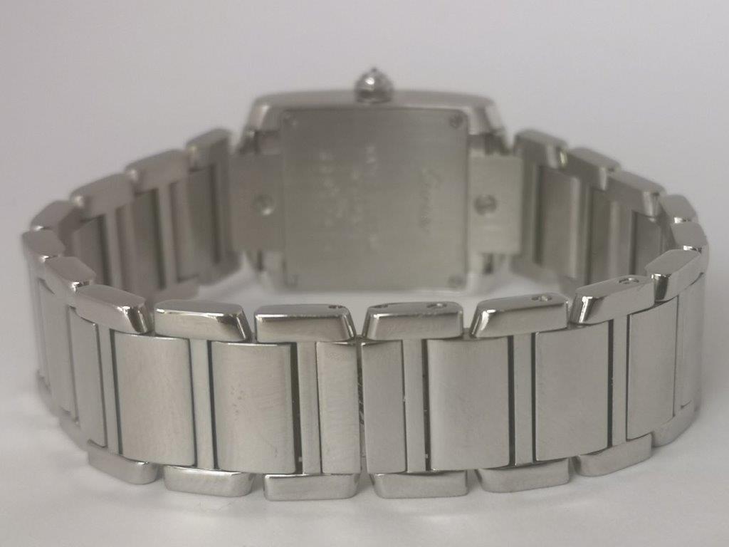 Tank Francaise with Diamond Bezel crown