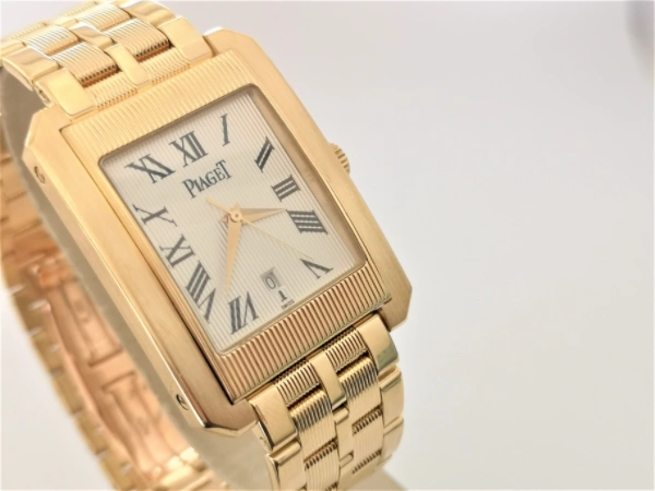 Gold gents Piaget Watch front