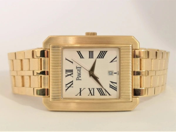 Gold gents Piaget Watch side