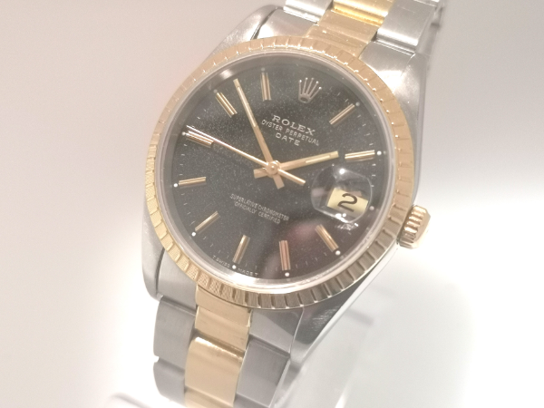 34mm Rolex Date steel and gold front