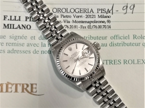 Steel ladies Rolex Date clasp