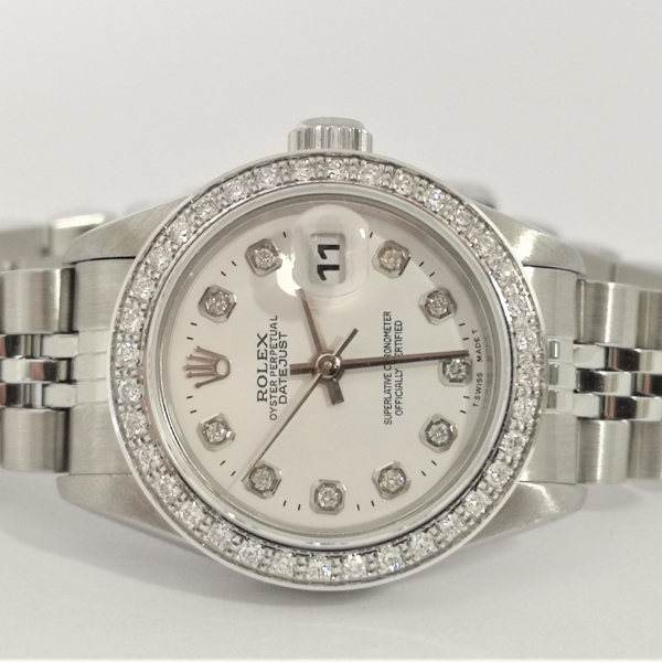 26mm Rolex Date with diamonds clasp