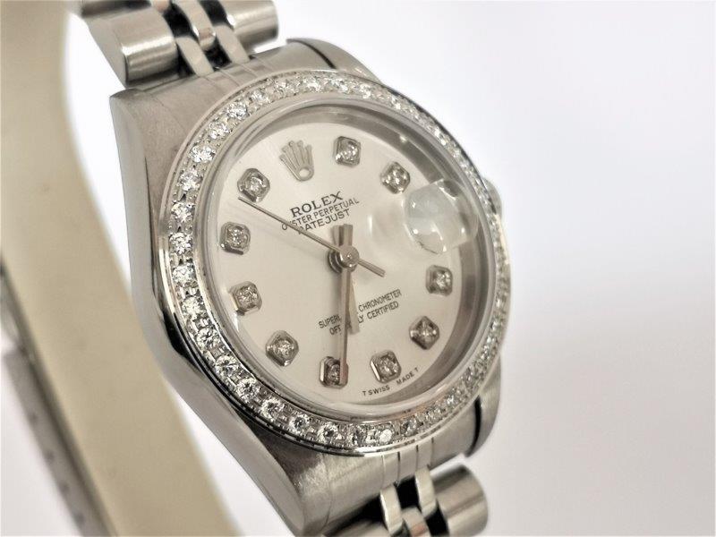 Grape on steel Midi Rolex front