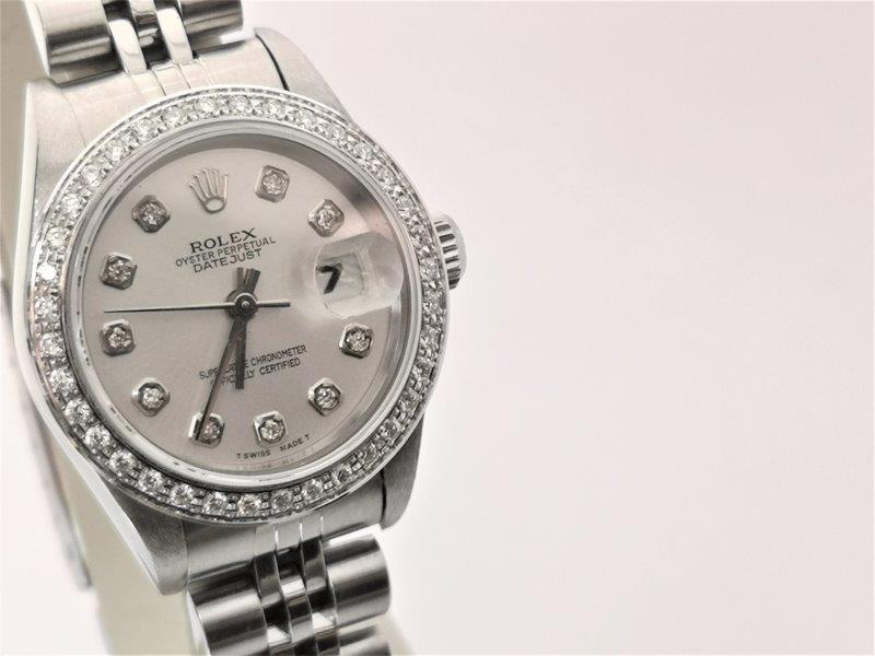 Grape on steel Midi Rolex side