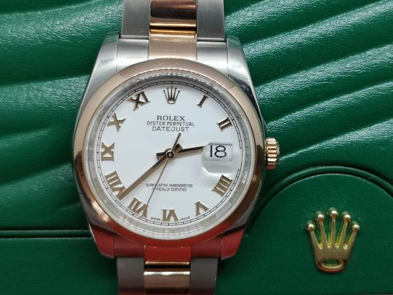 Everose and Steel Rolex DateJust 36mm dial