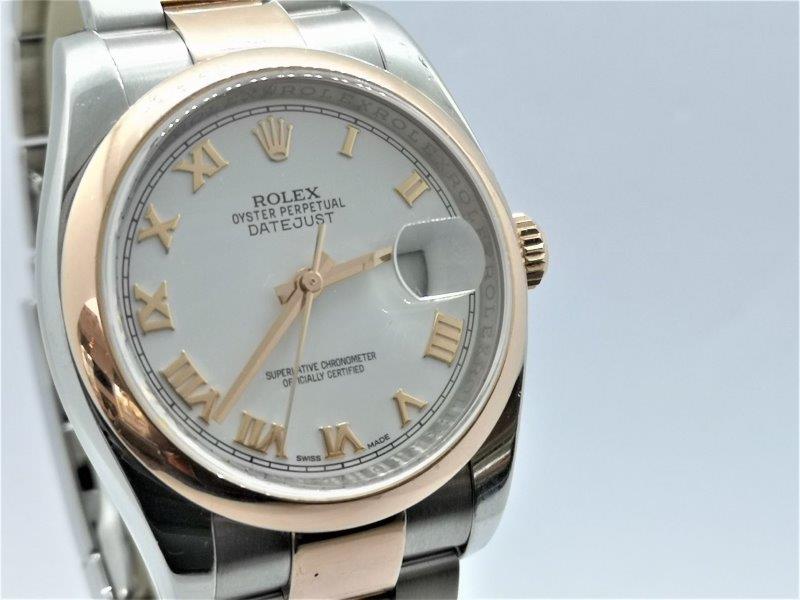 Everose and Steel Rolex DateJust 36mm side