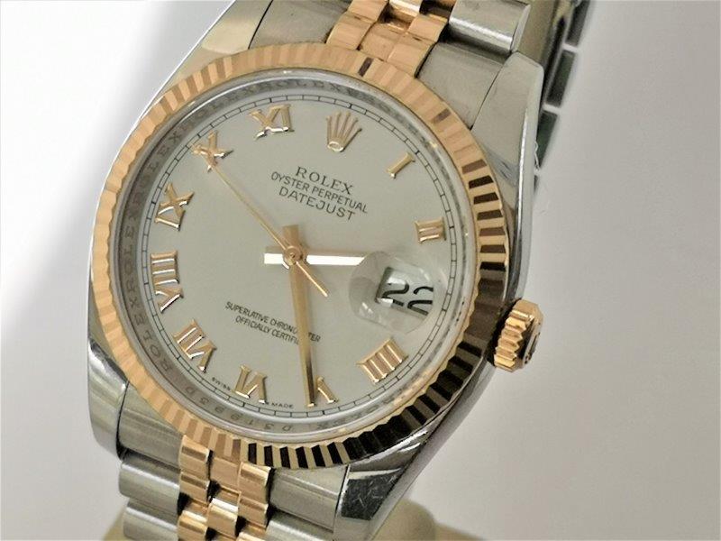 Stunning everose and steel 36mm DateJust crown